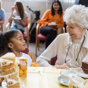 intergenerational friendship between older care home residents and nursery children