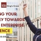 Starting your journey towards social enterprise excellence - photo of a woman in a black suit raising her hands in the air
