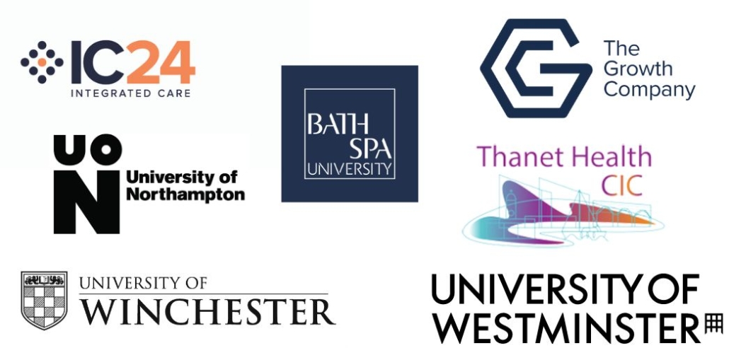 Logos of organisations which hold the Social Enterprise Gold Mark accreditation