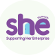 Supporting her Enterprise (SHE) logo