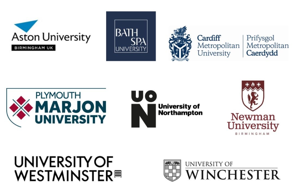 Collection of university logos